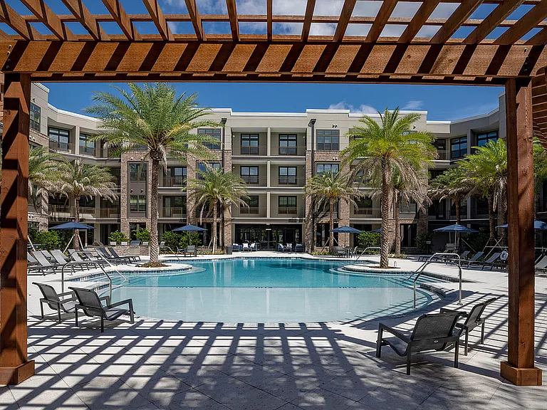 Experience luxury and relaxation at this stunning poolside oasis, perfect for unwinding.