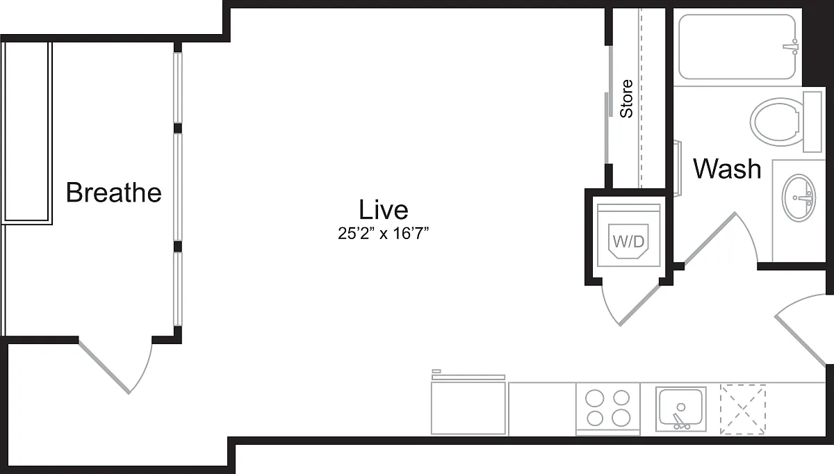 Floor plan Studio A