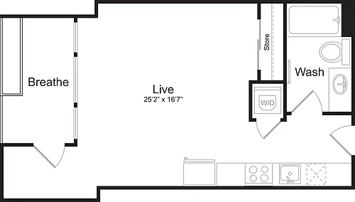Floor plan Studio A