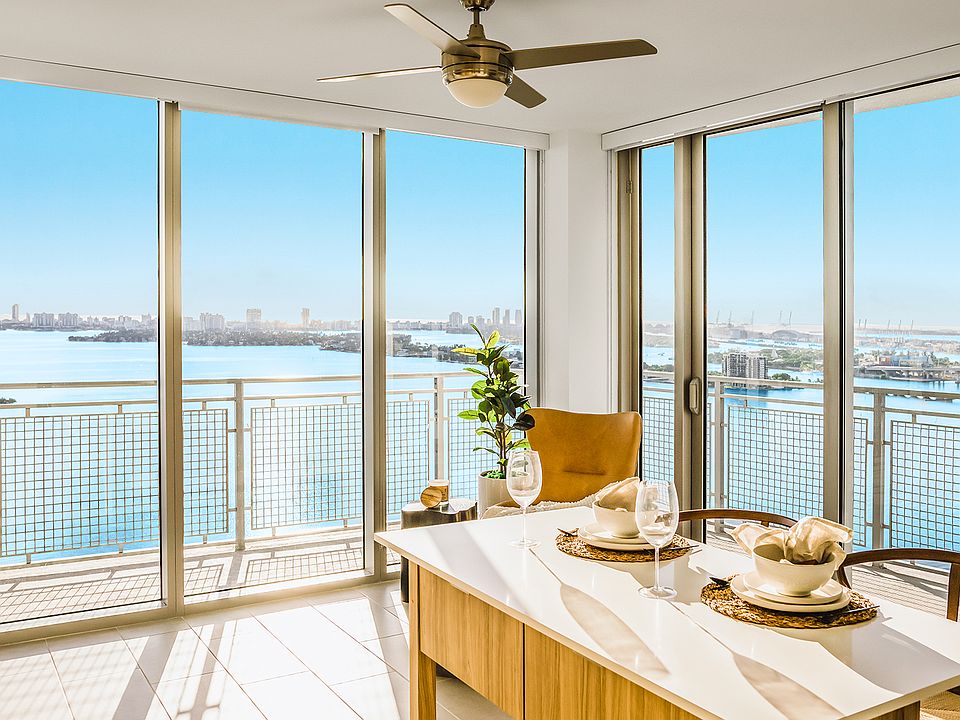 Enjoy stunning views of Biscayne Bay from inside your home