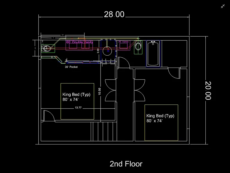 Planview of upstairs
