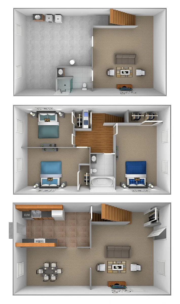Floor plan 3 Bedroom 2 Bathroom