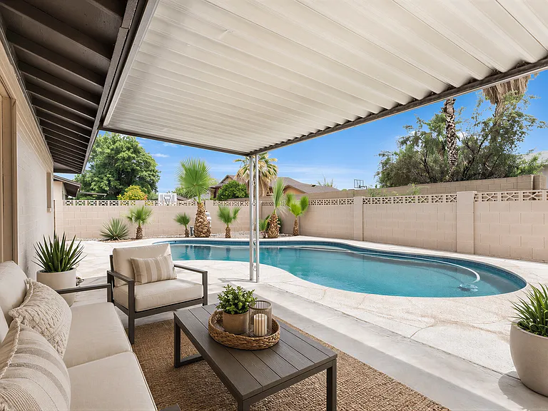 Virtually staged for inspiration _ home is offered unfurnished