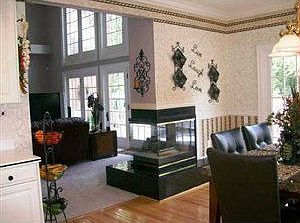 Three sided Fireplace