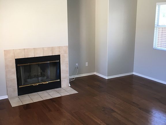 Living space with fireplace