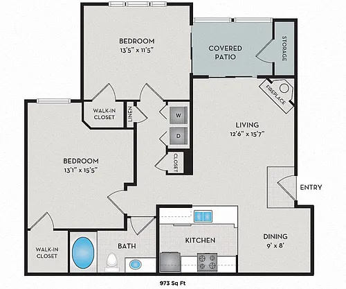 Floor plan Sequoia - A2 Income Restricted