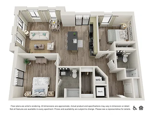 Floor plan 2 BR-A