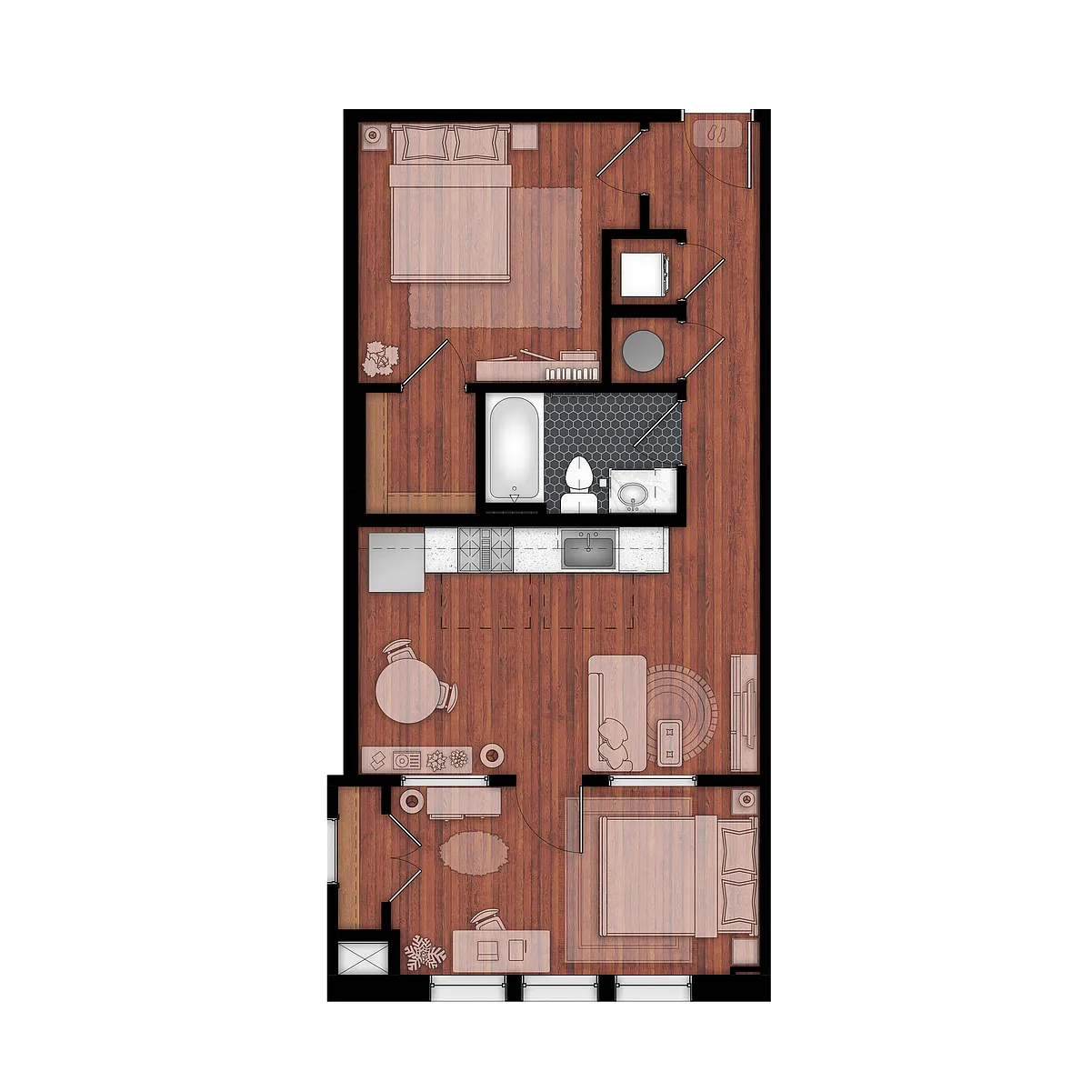 Floor Plan - 3127 E Baltimore St #203