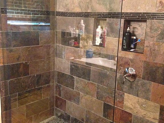 Updated walk-in shower
