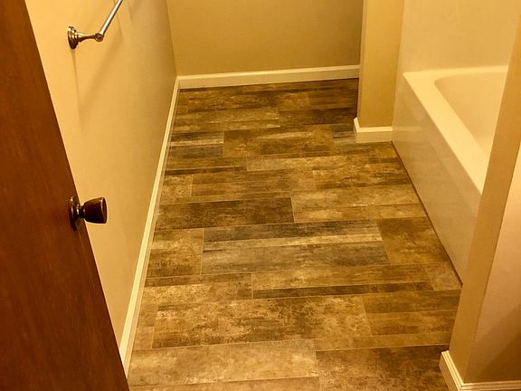 Completely remodeled bathroom.