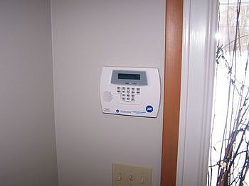 Recently installed home alarm system.