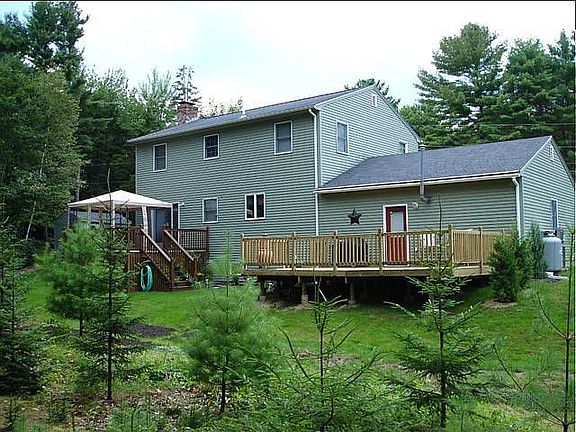 Back yard with 2 large decks!