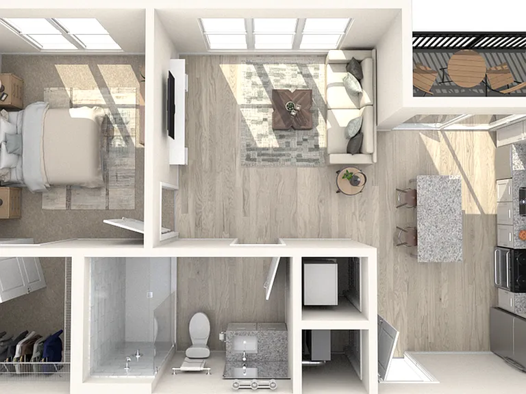 A2.1 | One Bedroom, One Bathroom A2.1 | One Bedroom, One Bathroom