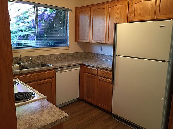 Kitchen appliances included.