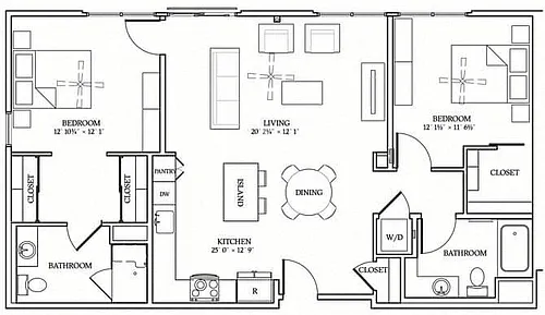 Floor plan TWO BEDROOM 2