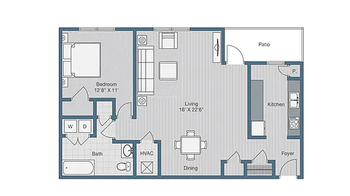 Floor plan 1X1