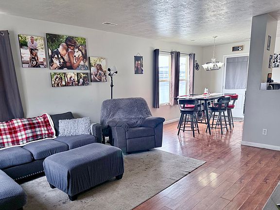 Living room featuring mahogany wood floors