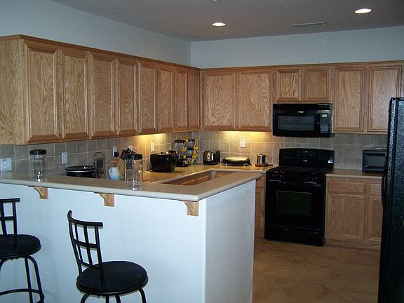 Upgraded kitchen with custom Flooring
