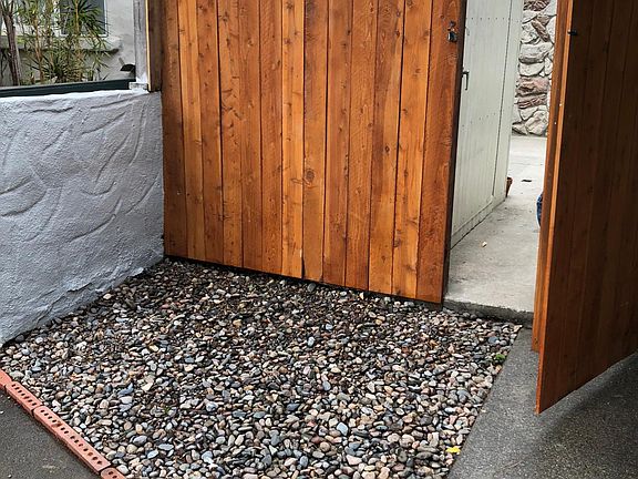 Side yard with extra storage