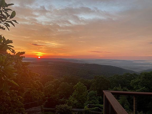 Sunrise from back deck. 