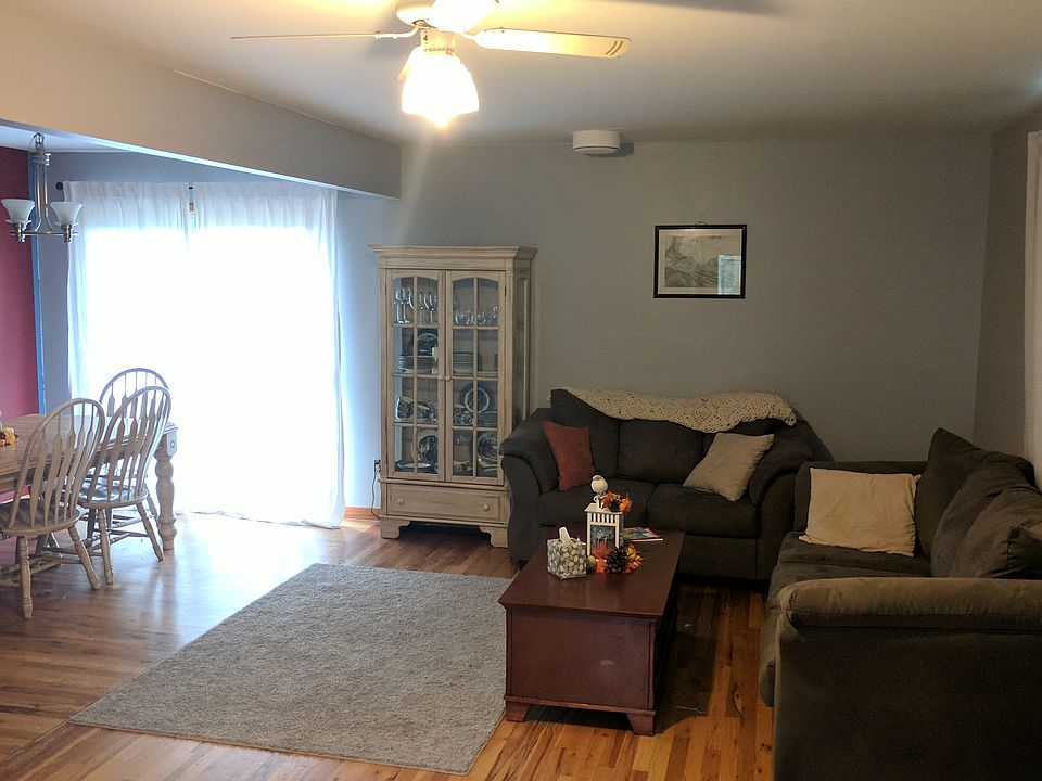 Living room and dining room