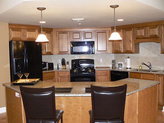 Kitchen with granite
