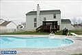 Pool w/stamped concrete, fenced yard, covered deck