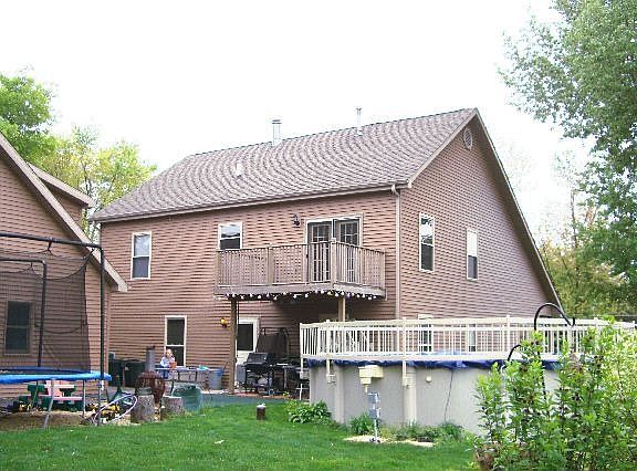 Huge back yard with pool!