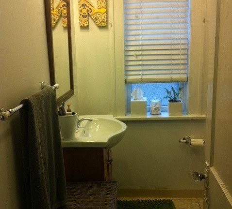 bathroom has a new vanity, updates