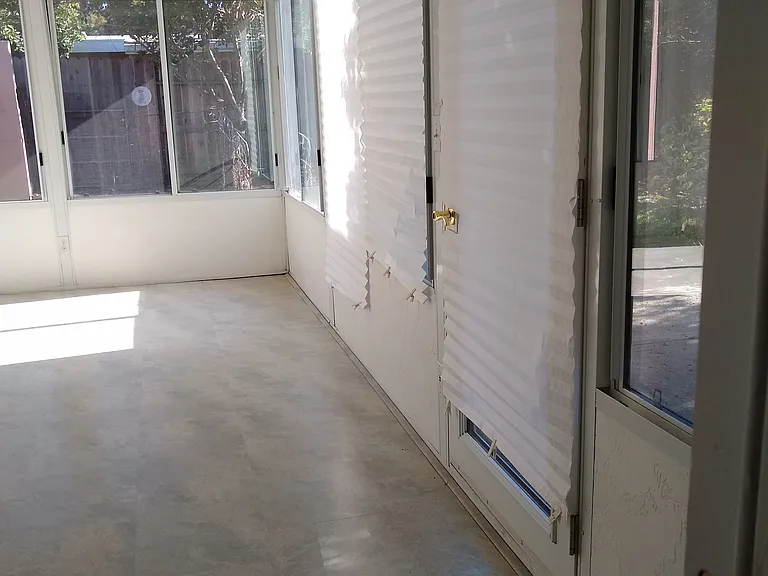 Bonus room, view from the door to living room