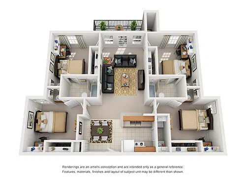 Floor plan 4 Bedroom 2 Bathroom