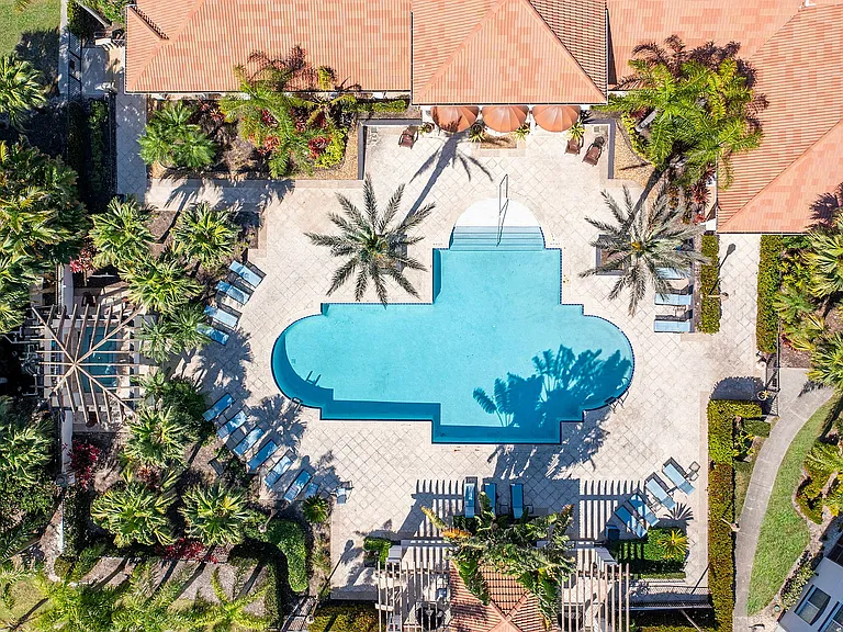 Aerial View of the Resort Style Pool