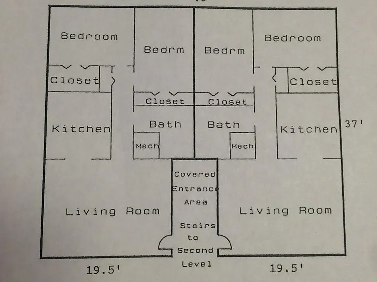 Floor plans are identical. This drawing shows 2 units side by side.