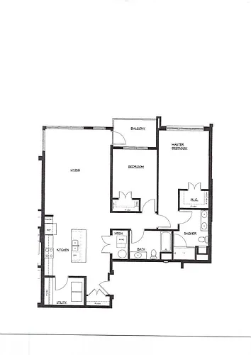 Floor plan Building A - Two Bedroom G