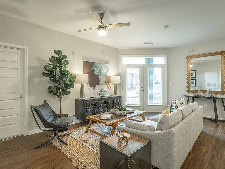 Living Room at Hawthorne at the W in Chattanooga, TN