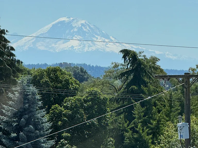 Gorgeous view of Mt. Rainier from the loft/flex room on the top level