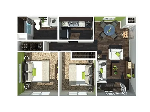 Floor plan 2 Bedroom B