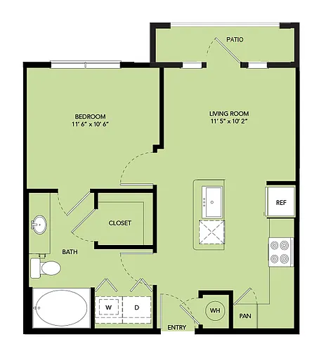Floor plan A1-561sf-A1.3