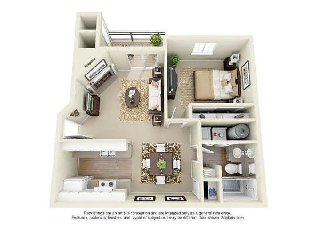 Floor plan 1X1MP