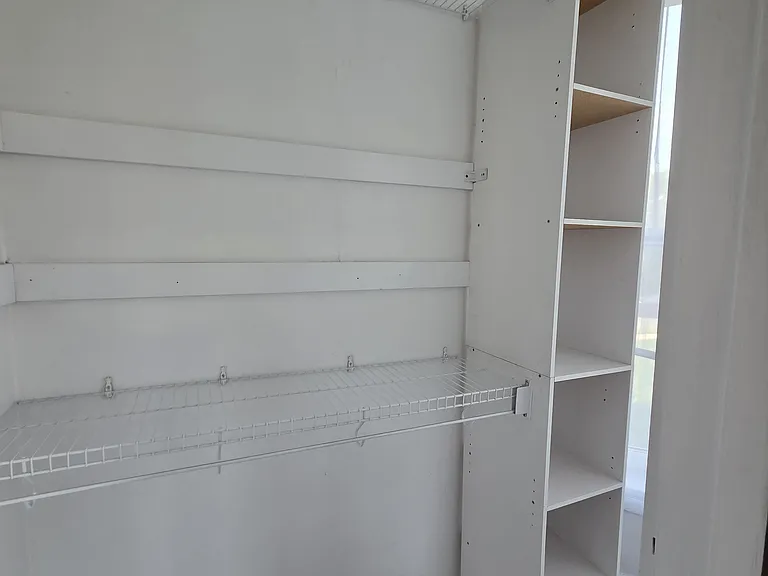 walk in closet with organizer