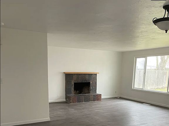 Large living room with fireplace