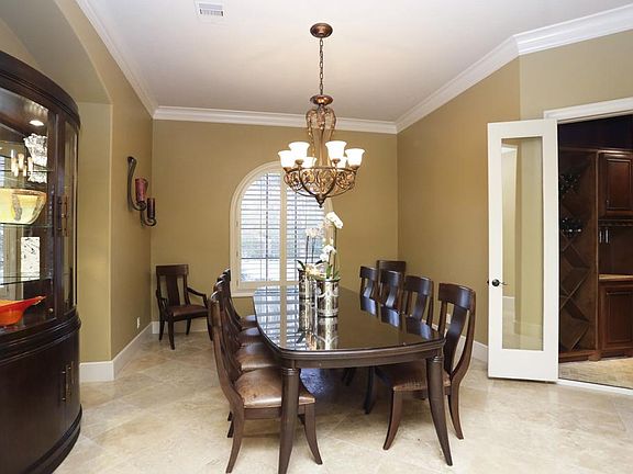 Formal Dining Area with temperature controlled Wine Cellar