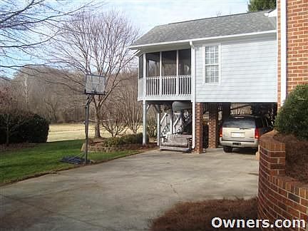 View of back drive & porch
