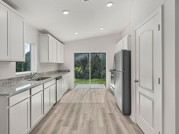 All stainless steel kitchen appliances are included