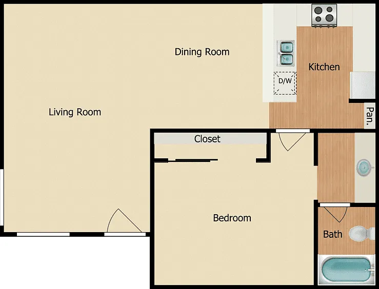 Plan D Floorplan Diagram