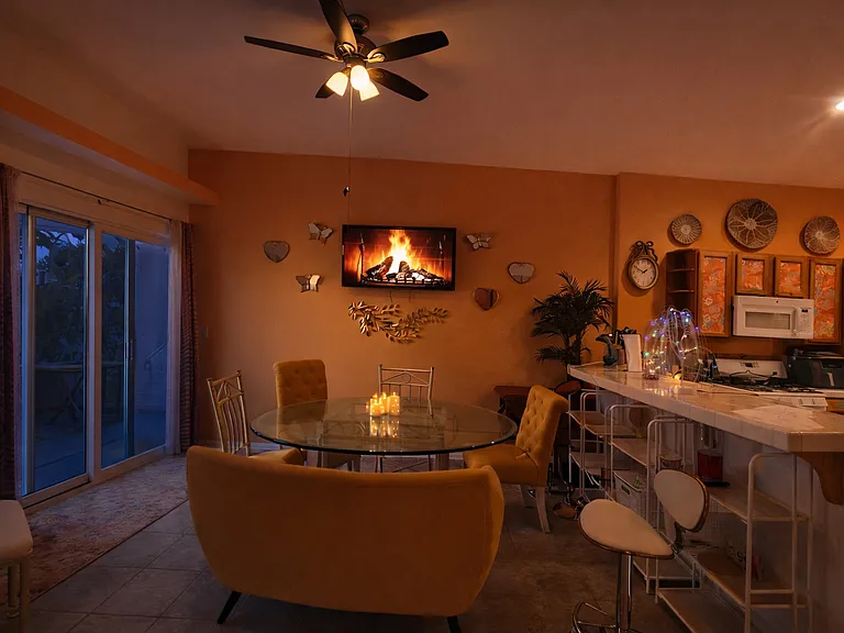 Dining room at the evening