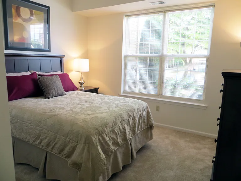 Second bedroom with bright over sized windows, blinds included.