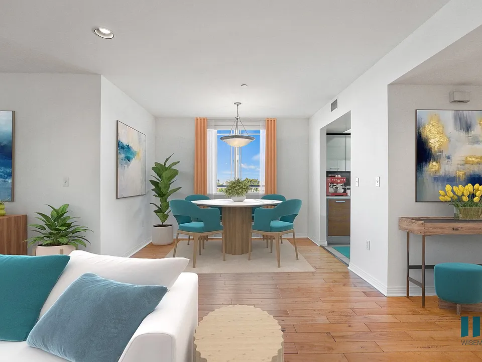 Front Entryway and Dining Room with Vinyl Flooring