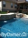 Saltwater Pool/Spa : Multi-level pool/spa and decking - out the back door of house. 3 level decking.