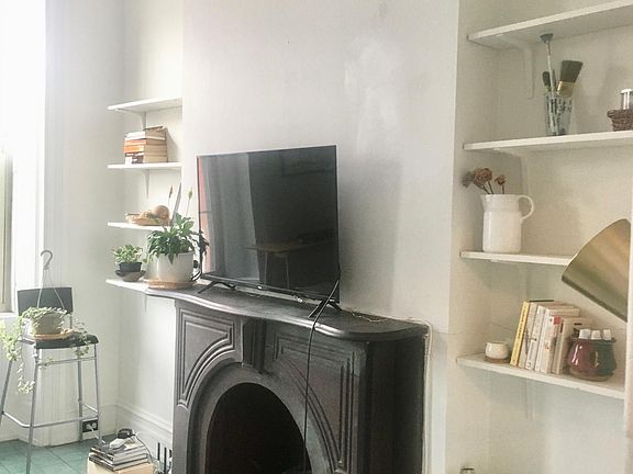 Decorative marble fireplace